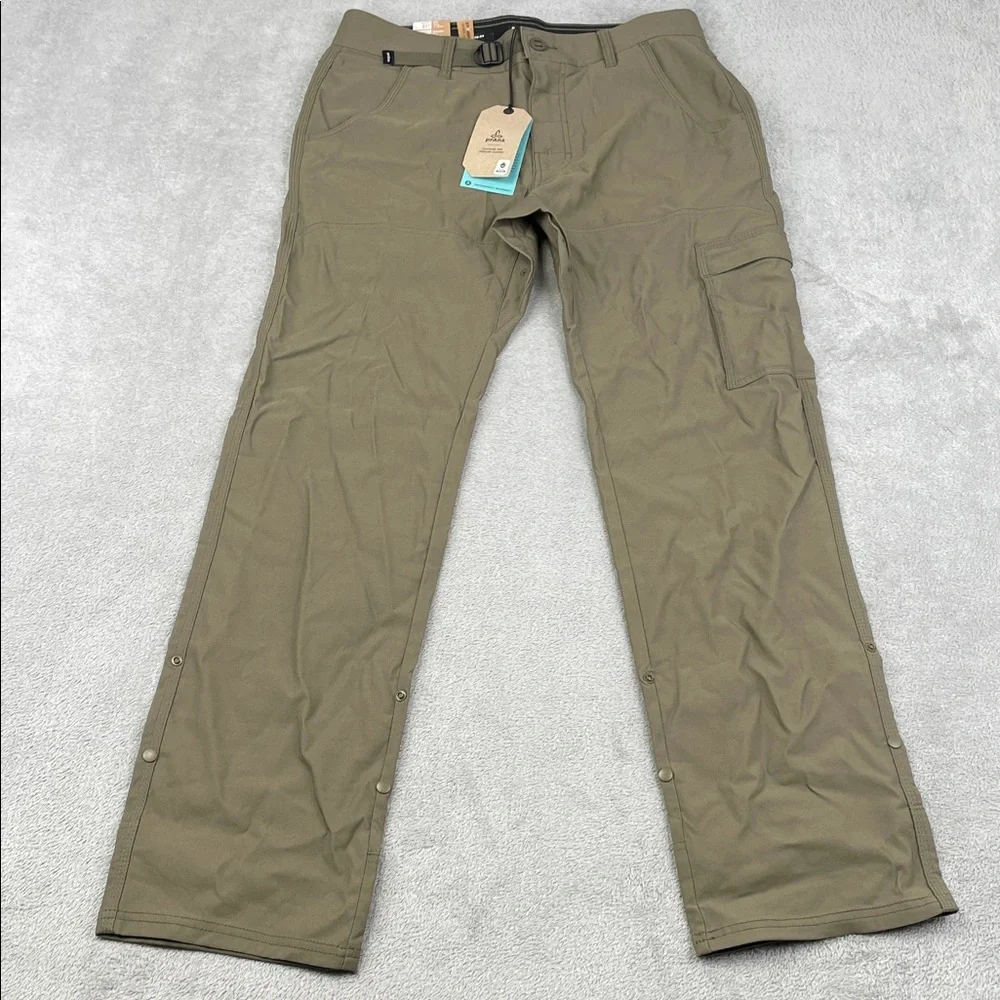 NEW Prana 31/32 Stretch Zion II Men's Slate Green Cargo Hiking Straight Leg Pant